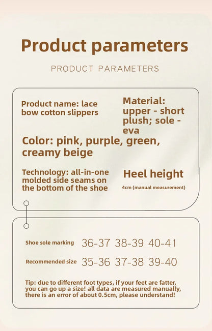 2026 New Women's Plush Slippers - Bow Detail Winter House Shoes, Ultra-Soft Non-Slip Indoor Slippers for Home&Maternity Comfort