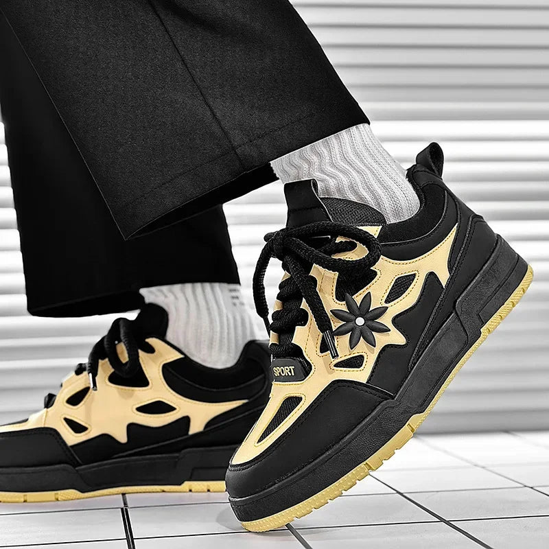 Men Platform Vulcanized Shoes New Fashion Increased Thick Sole Breathable Casual Wear Resistant Casual Sports Shoes for Men