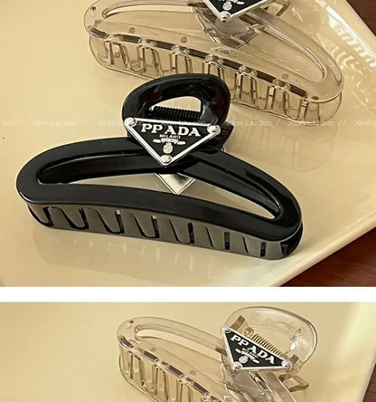 1/2pcs jelly colored injection molded clip, suitable for women's new high-end style, large board hair clip, shark clip hair clip