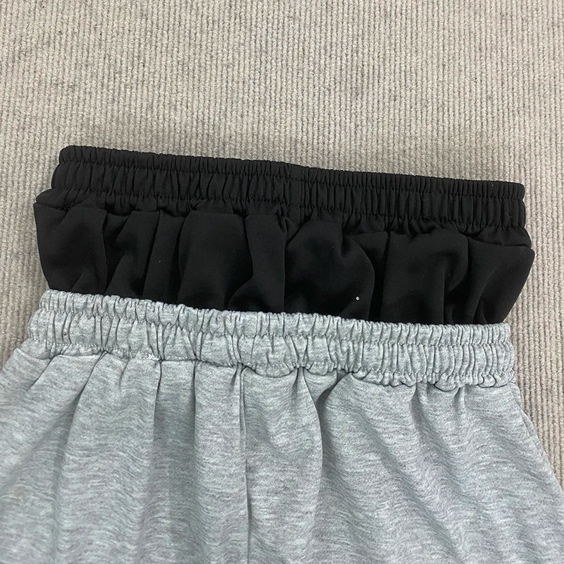 Summer Fashion Trend AK Printed Shorts Fake Two-Piece Double Waistband Casual Versatile Loose Five-Quarter Pants