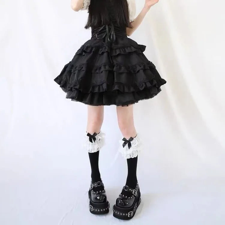 Gothic Rivet Muffin 10 CM Platform Mary Jane Shoes Punk Spice Girl Pu Leather Dark Shoes Women Y2K Subculture Lolita Shoes 35-42