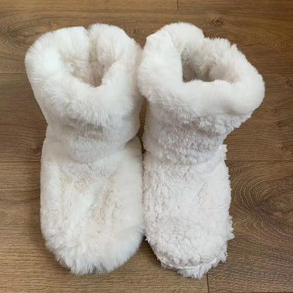 Winter Slipper Women Home Fuzzy Fur Men Male Warm Plush Indoor Flat Female Room Fluffy House Floor Wool Fleece Shoes Boots Hairy