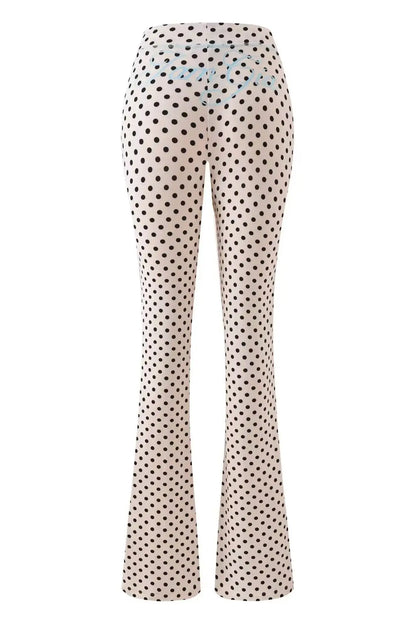 Gia zip-up cap long sleeve high spring top & low waist micro flared pants