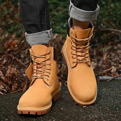 High Top Boots Hiking Shoes Men Anti-slip Outdoor Shoes Men Lace-up Comfortable Soft Breathable Casual Sneakers Shoes Men
