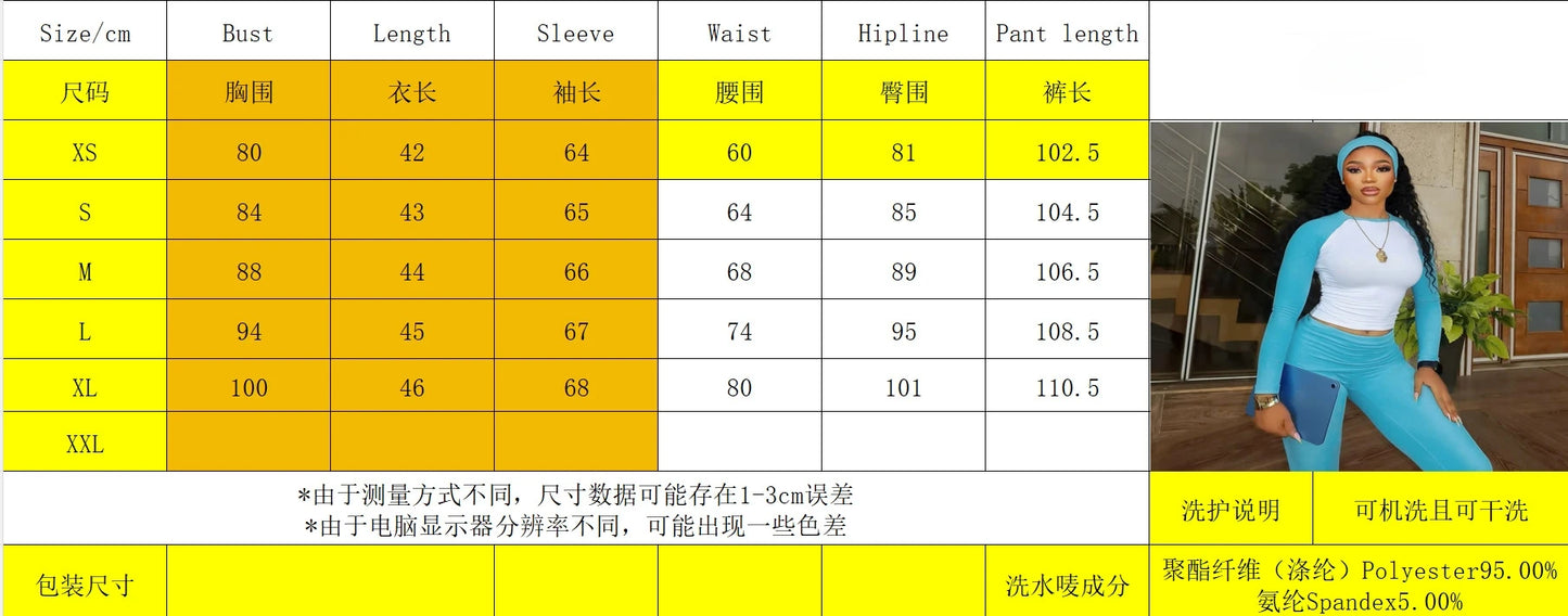 FAGADOER Casual 2 Pieces Set for Woman Long Sleeve Round Neck T-Shirt and High Waist Pants Matching Tracksuits Female Sportswear