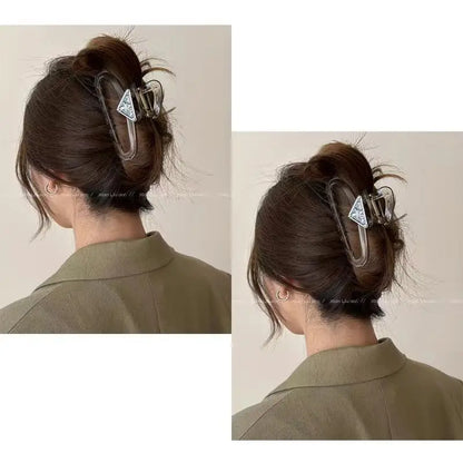 1/2pcs jelly colored injection molded clip, suitable for women's new high-end style, large board hair clip, shark clip hair clip
