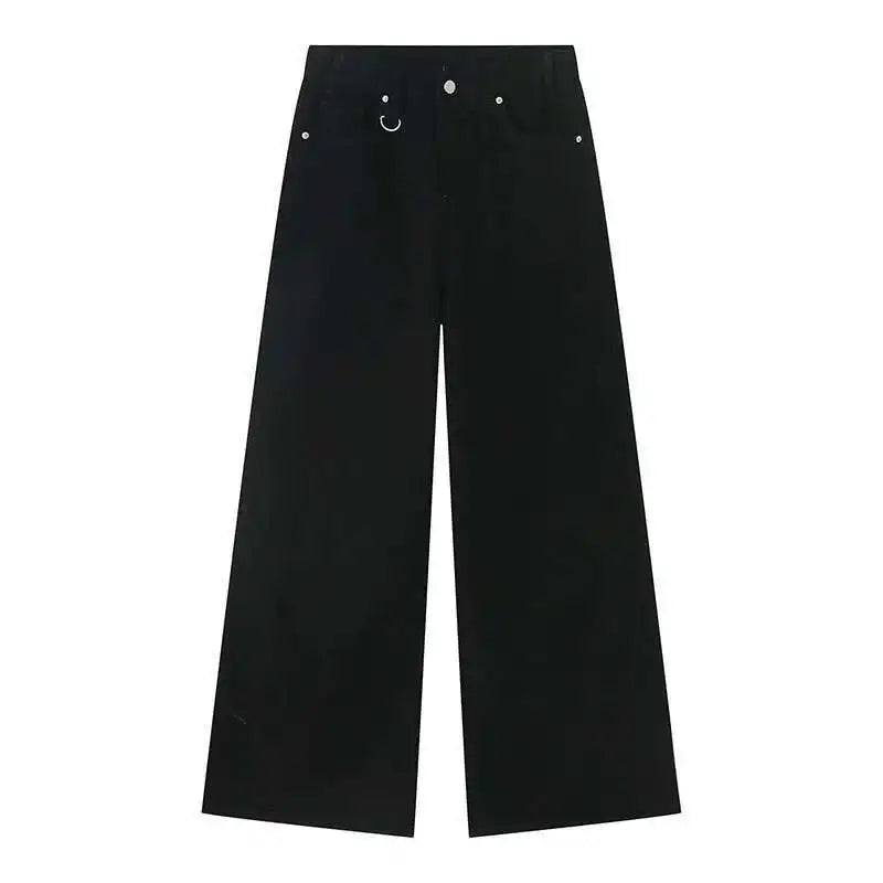 IEFB Summer Men's Denim Pants Old Blue Washed Male Jeans Straight Casual Menwear Loose Wide Leg Trousers New Fashion 9C354