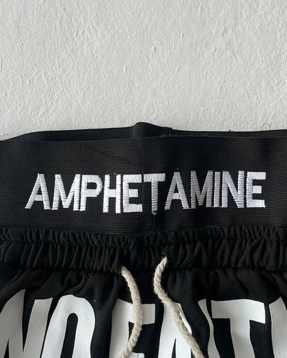 Y2K Fashion Streetwear Gothic Punk Striped Letter Embroidery Trendy Sweatpants Retro Loose Hip Hop Casual Stretch Jogging Pants