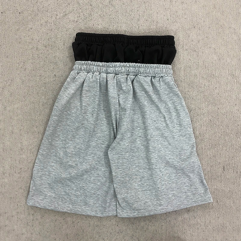 Summer Fashion Trend AK Printed Shorts Fake Two-Piece Double Waistband Casual Versatile Loose Five-Quarter Pants