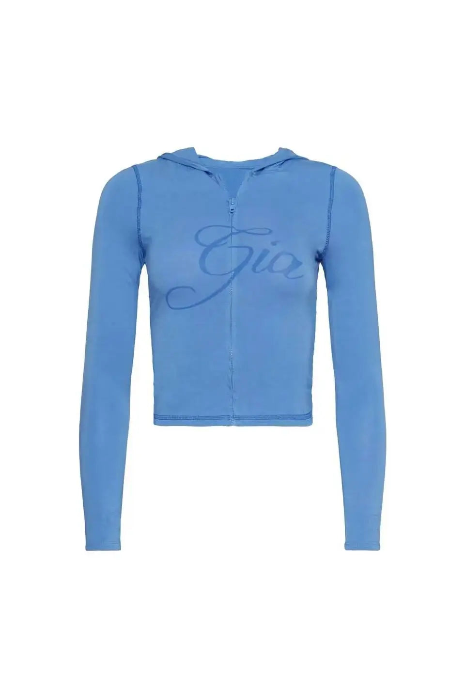 Gia zip-up cap long sleeve high spring top & low waist micro flared pants