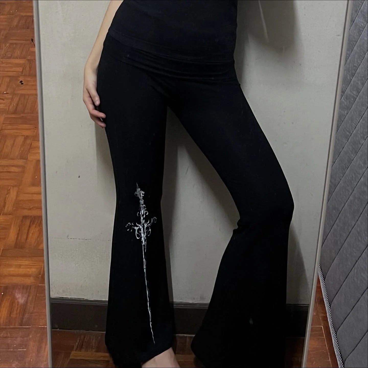 Fashion Aesthetics Printed Y2K Pants Hip Hop Punk Style Comfortable Pants Gothic Retro Casual Women's Wide Leg Pants emo girl