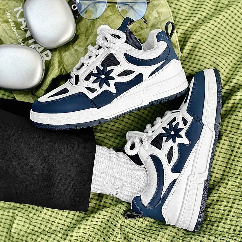Men Platform Vulcanized Shoes New Fashion Increased Thick Sole Breathable Casual Wear Resistant Casual Sports Shoes for Men