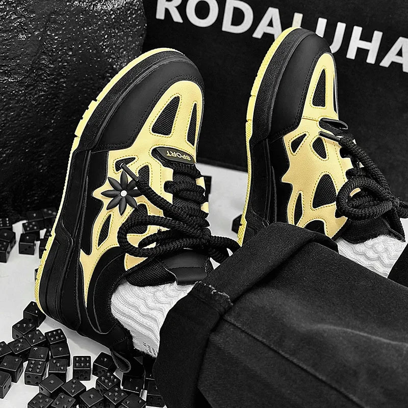 Men Platform Vulcanized Shoes New Fashion Increased Thick Sole Breathable Casual Wear Resistant Casual Sports Shoes for Men