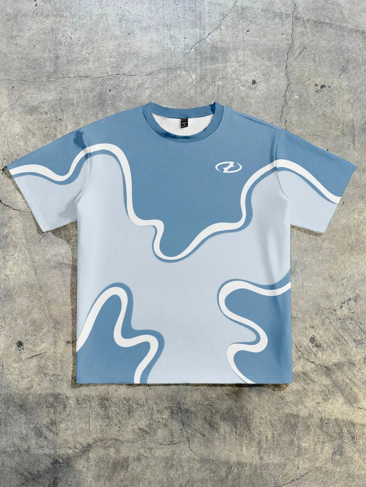 The 2025 summer new men's T-shirt is a casual fashionable soft and breathable 3D printed design for street and outdoor wear