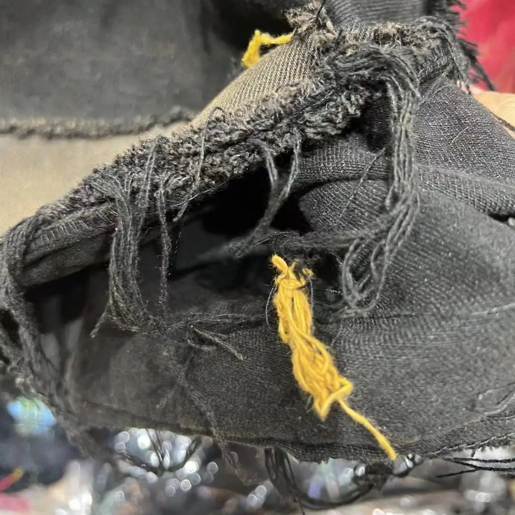 American retro old wash jeans vest women's fashion high-end stitching hole design short sleeveless hooded patch coat jacket.