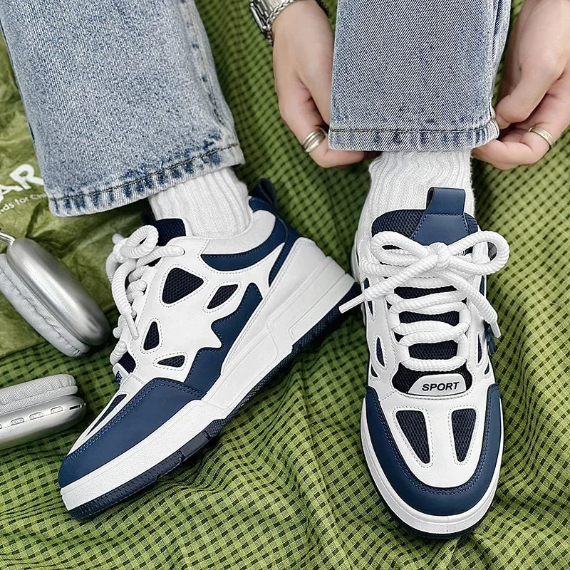 Men Platform Vulcanized Shoes New Fashion Increased Thick Sole Breathable Casual Wear Resistant Casual Sports Shoes for Men