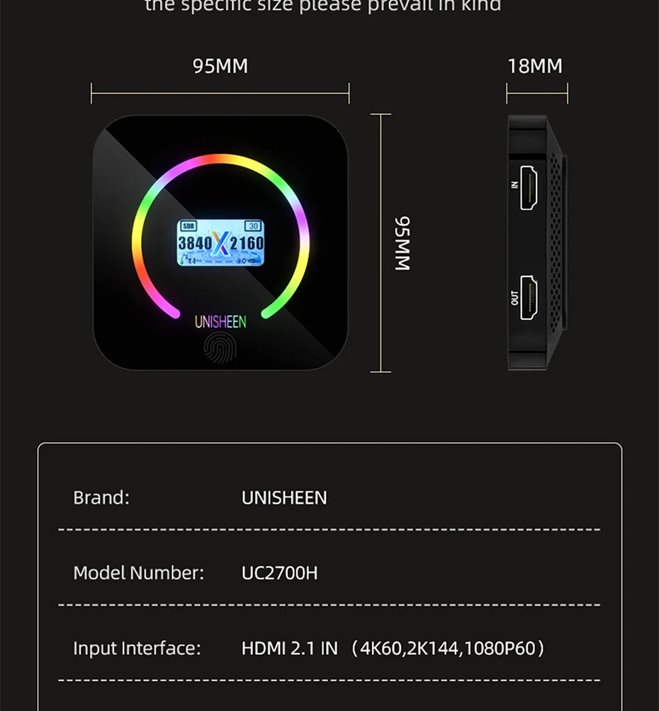 UNISHEEN 4K60 Game Streaming Equipment Live Broadcast 2160p OBS vMix Loopout PS5 Grabber Dongle VIDEO CAPTURE Card Box