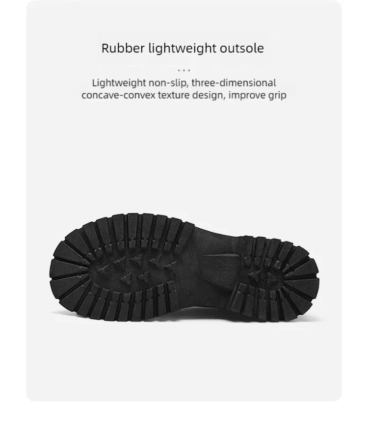 Couple's casual leather shoes Four Season thick sole anti slip comfort men's and women's workwear shoes plus size lace up shoes