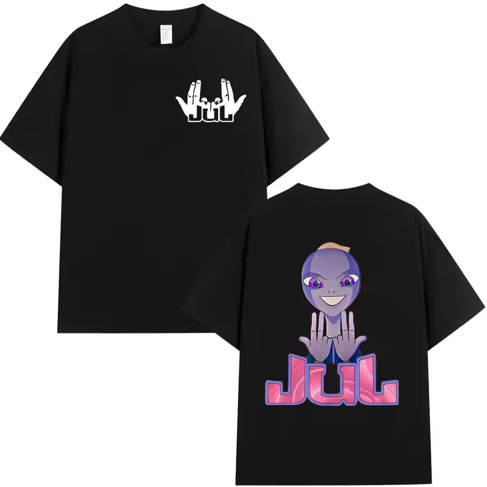 Rapper Jul Nothing  Oversize T Shirt Men Women Clothing Fashion Hip Hop T-shirt Short Sleeve T-shirts