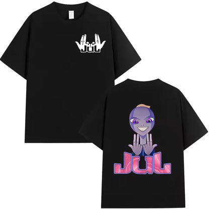Rapper Jul Nothing  Oversize T Shirt Men Women Clothing Fashion Hip Hop T-shirt Short Sleeve T-shirts