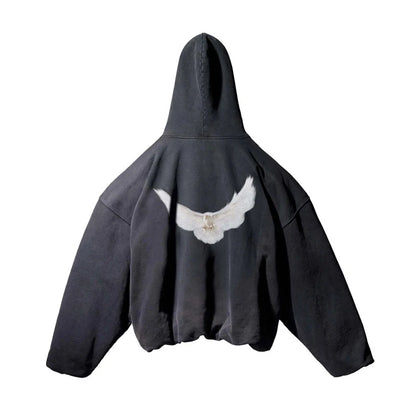 Kanye West Hoodie Men Women 1:1 High Quality Dove Print Season 6 Oversized Hooded