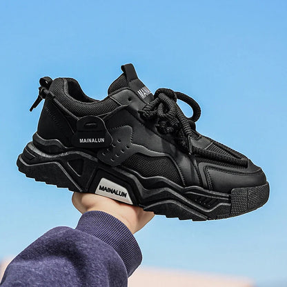Breathable men's sports shoes, road running shoes, suitable for all seasons, outdoor hiking men's shoes. Thick-soled shoes, dail