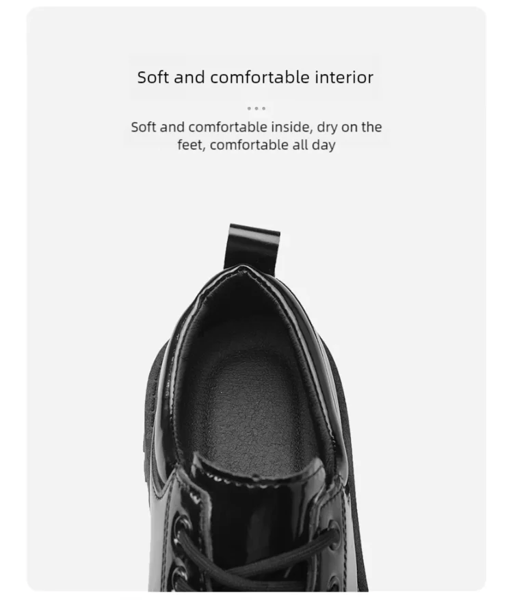 Couple's casual leather shoes Four Season thick sole anti slip comfort men's and women's workwear shoes plus size lace up shoes