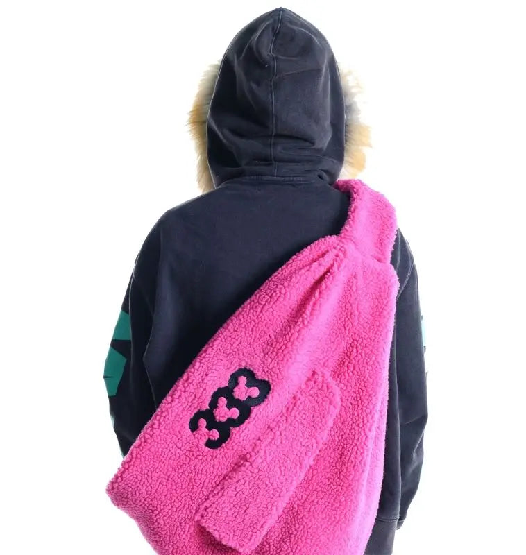 Women Fluffy Backpack Large Capcity Female Purple Y2k Sling Bag Men Casual Design Big Waist Bags 2024 Fashion Travel Backpacks
