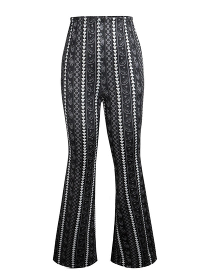Women's Flared Pants High Waist Stretch Slim Fit Retro Y2K Spring Summer Casual Commuting Trousers Streetwear Bell Bottoms