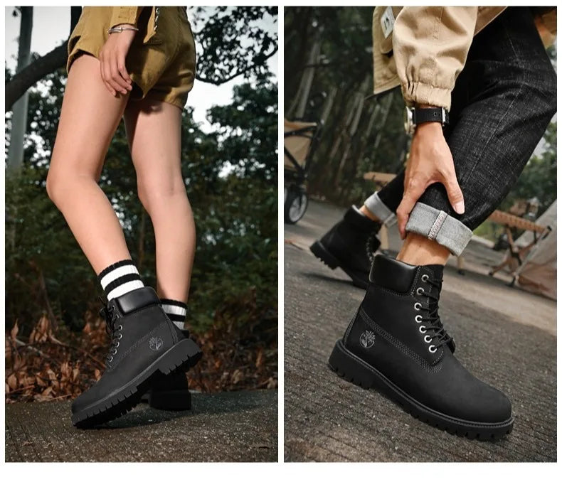 High Top Boots Hiking Shoes Men Anti-slip Outdoor Shoes Men Lace-up Comfortable Soft Breathable Casual Sneakers Shoes Men