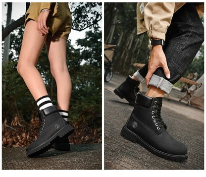 High Top Boots Hiking Shoes Men Anti-slip Outdoor Shoes Men Lace-up Comfortable Soft Breathable Casual Sneakers Shoes Men