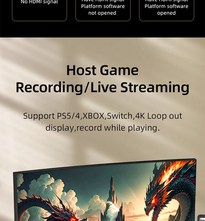 UNISHEEN 4K60 Game Streaming Equipment Live Broadcast 2160p OBS vMix Loopout PS5 Grabber Dongle VIDEO CAPTURE Card Box