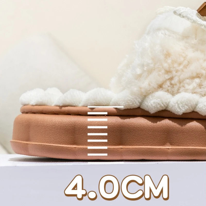 2026 New Women's Plush Slippers - Bow Detail Winter House Shoes, Ultra-Soft Non-Slip Indoor Slippers for Home&Maternity Comfort
