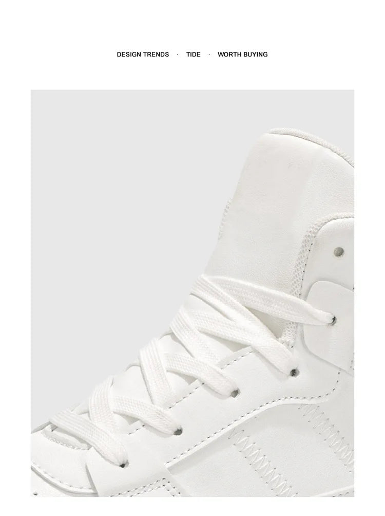 New 2025 Men's Thick Bottom Sneakers Spring Autumn Style Breathable Anti-Slip Heightening Casual Sports Platform Shoes