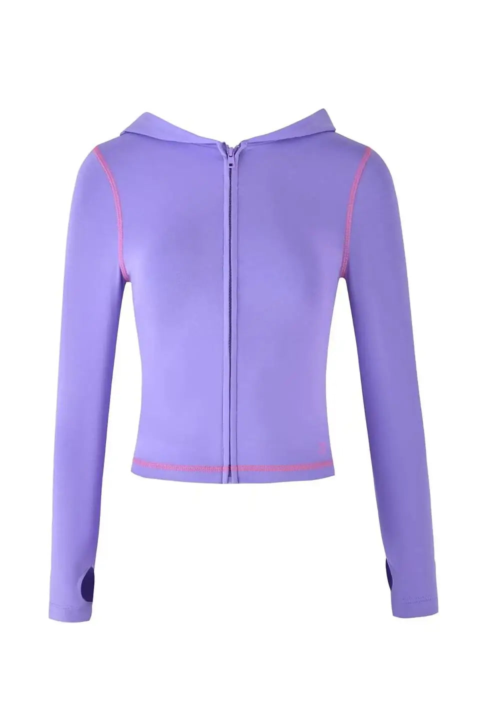 Gia zip-up cap long sleeve high spring top & low waist micro flared pants