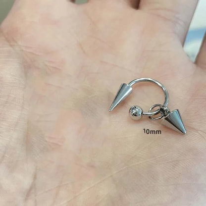 Punk Silver Color Rivet Stud Earrings for Women Men Fashion Metal Geometric U-Shaped Piercing Earrings Party Jewelry Accessories