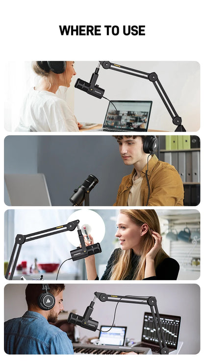 maono PD400X USB/XLR Dynamic Microphone All Metal With One-Touch Mute Headphone Jack And Volume Control For Podcasting Streaming