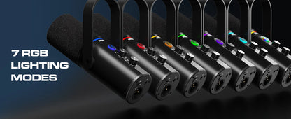 Podcast Dynamic Microphone, XLR/USB Recording PC Microphones for Broadcast, Podcast, Recording, Gaming & Streaming, Studio Mic