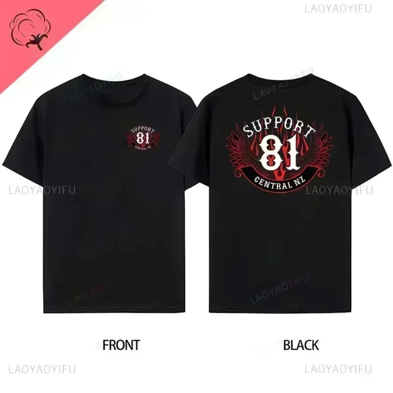Classic Y2K Gothic Style T-shirt Print Oversized T Shirt High Street Shirts Gothic Round Neck Cotton Tops New Mens Women T Shirt