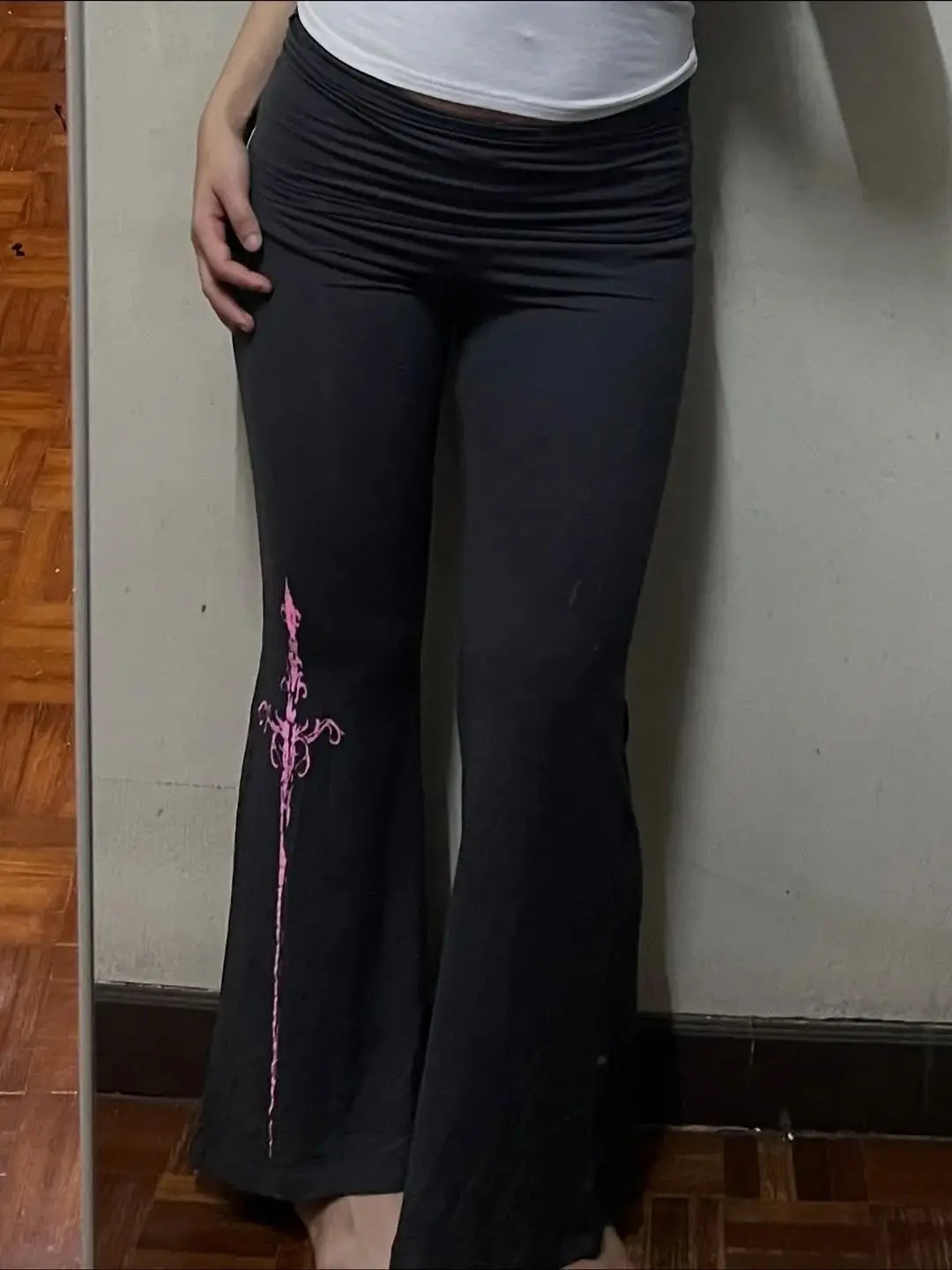 Fashion Aesthetics Printed Y2K Pants Hip Hop Punk Style Comfortable Pants Gothic Retro Casual Women's Wide Leg Pants emo girl