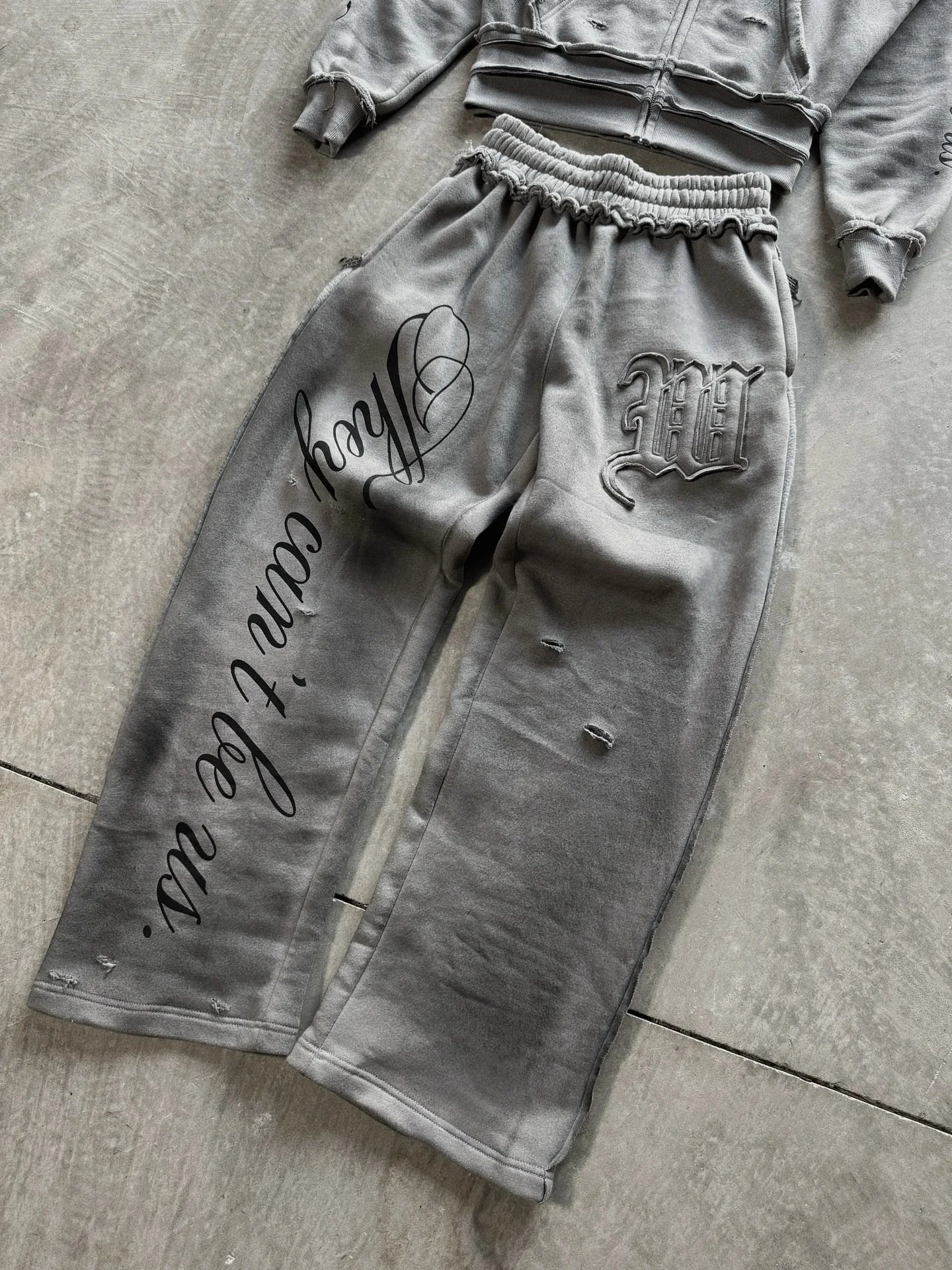 Y2K Harajuku Punk Gothic Loose Hooded Sweatshirt American Embroidered Patch Casual Double Hooded High Street Retro Sports Sui