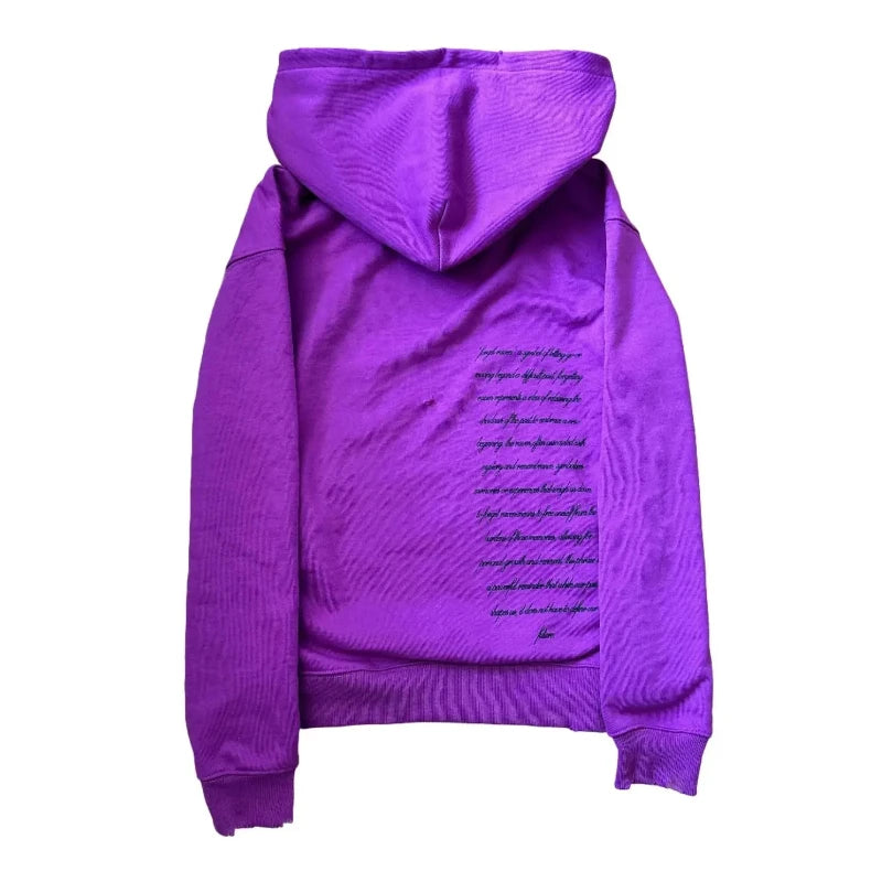 American style personalized printed zipper sweatshirt long sleeved pullover hoodie retro jacket street trend y2k
