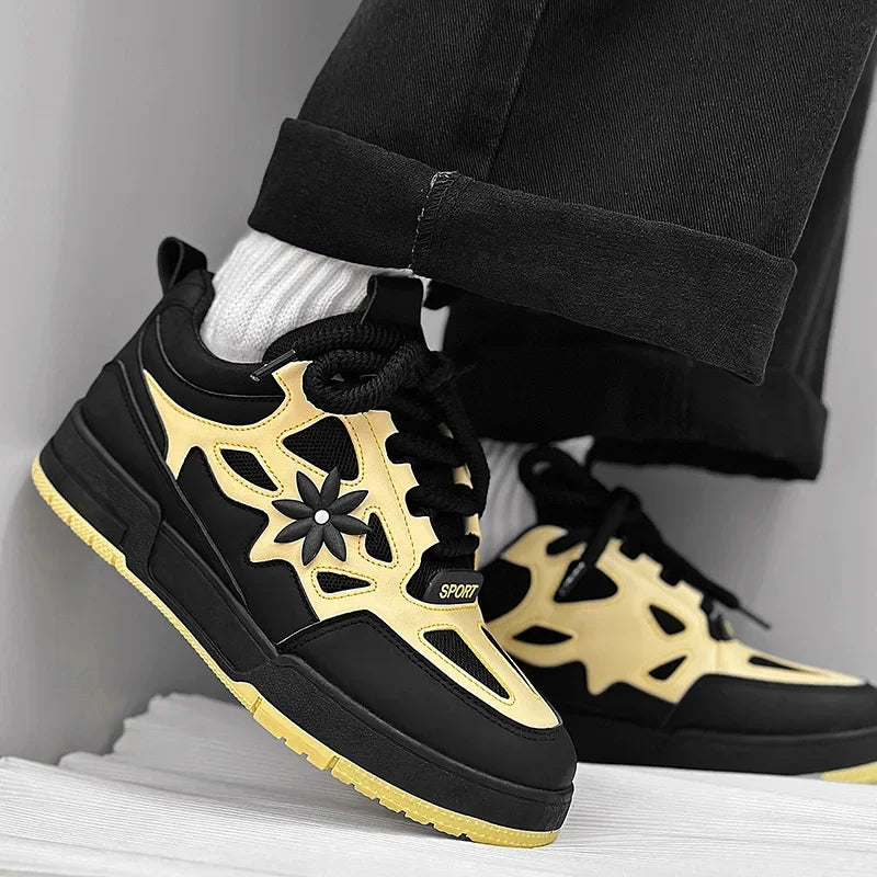 Men Platform Vulcanized Shoes New Fashion Increased Thick Sole Breathable Casual Wear Resistant Casual Sports Shoes for Men