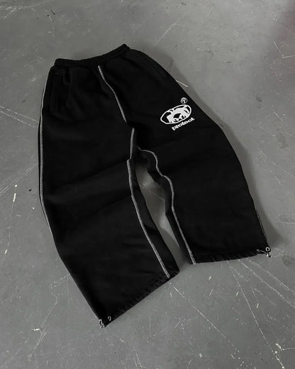 Man Y2k Pants Joggers Men Streetwear Embroidered Pink Long Sweatpants Cargo Clothing Casual Police Trousers American Harajuku