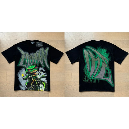 Fashion Brand MIXED EMOTION T-shirts Men Women Couple Streetwear Angel Print Summer Top Tee Round Neck Short Sleeve