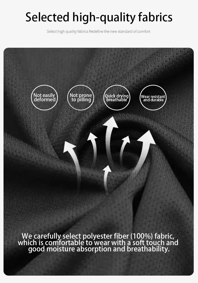 Men's summer breathable sportswear round neck short sleeved five quarter shorts lightweight and comfortable sports style set