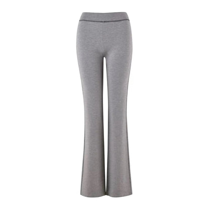 Gia zip-up cap long sleeve high spring top & low waist micro flared pants