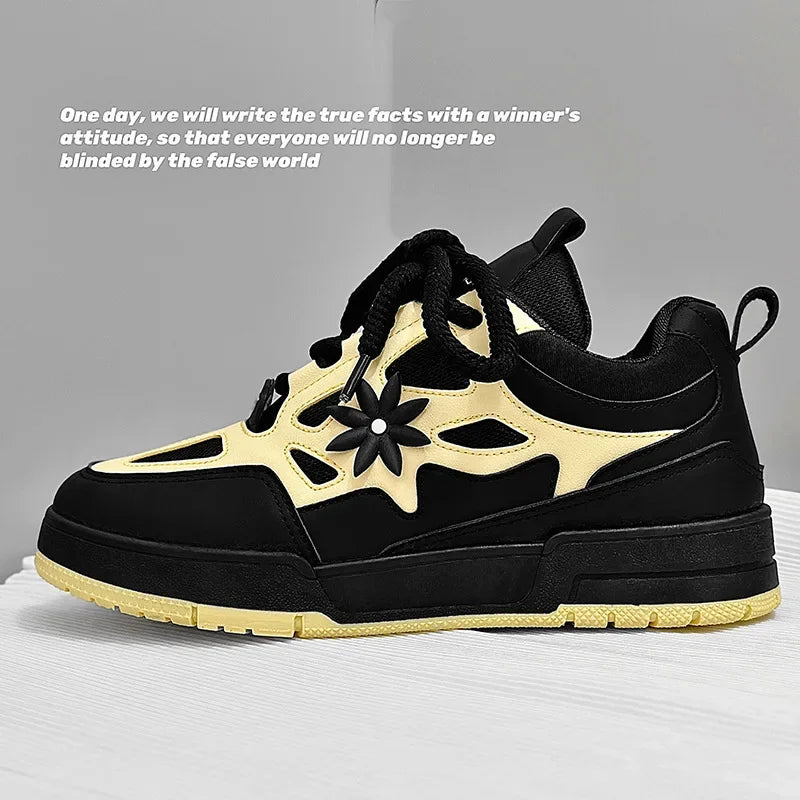 Men Platform Vulcanized Shoes New Fashion Increased Thick Sole Breathable Casual Wear Resistant Casual Sports Shoes for Men
