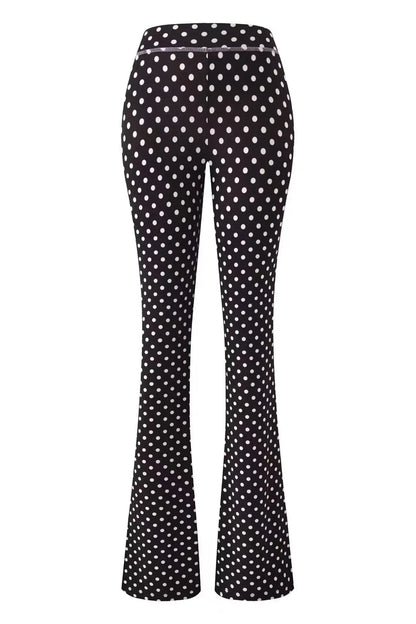 Gia zip-up cap long sleeve high spring top & low waist micro flared pants