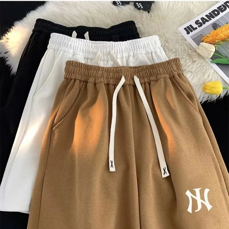 American Street Fashion Style Niche Fashion Brand Letter Print Casual Men's Sports Pants Loose Oversized Shorts
